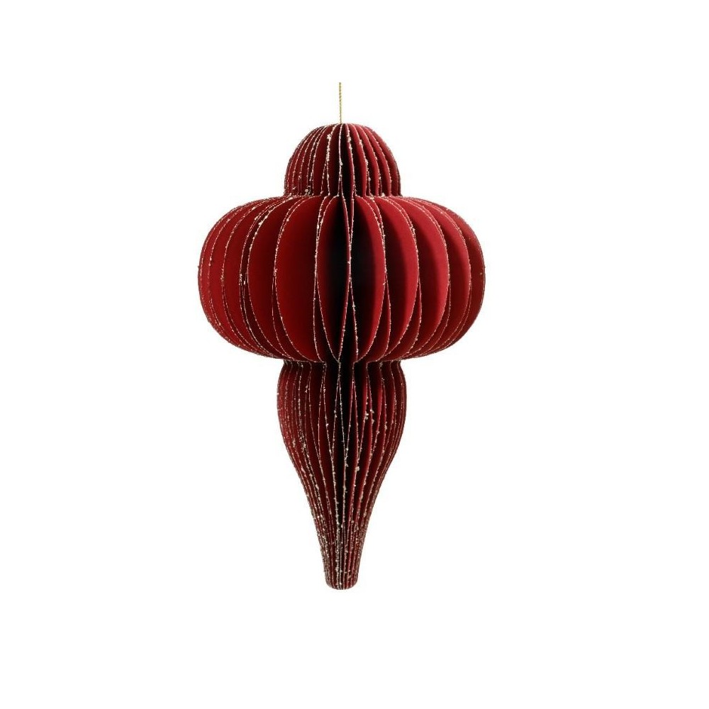 ORNAMENTO CARTA ROSSO H.40CM.